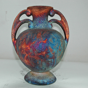 Raku artwork Small Raku Fired Vase artwork