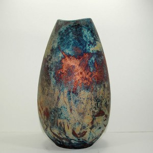Medium Sized Raku Egg Vase