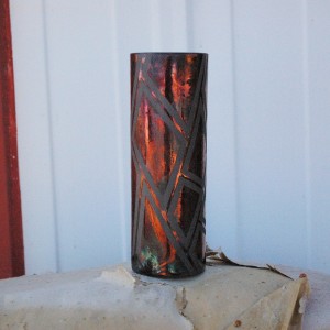 Raku Cylinder Vase