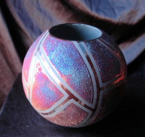 Medium Raku Ball Vase