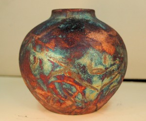 Small Round Raku Vase