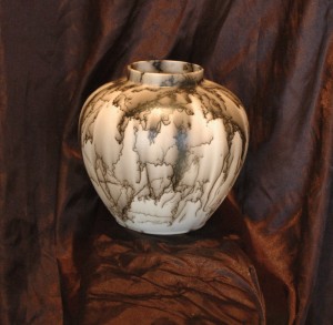 Large Round Horse Hair Vase