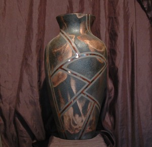 Huge Raku Vase