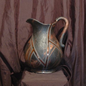 Large Raku Pitcher