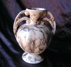 2 Handled Horse Hair Vase
