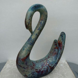 Large Raku Swan