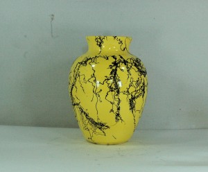 Classic Small Yellow Horse Hair Vase